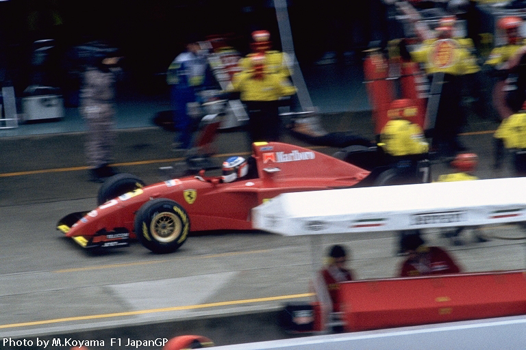 1995 F1 Japan GP　　Scuderia Ferrari Jean Alesi Pitroad