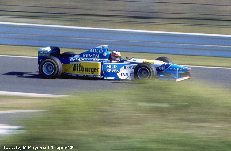 1995 F1 Japan GP　　Mild Seven Benetton Renault Michael Schumacher Degner Curve